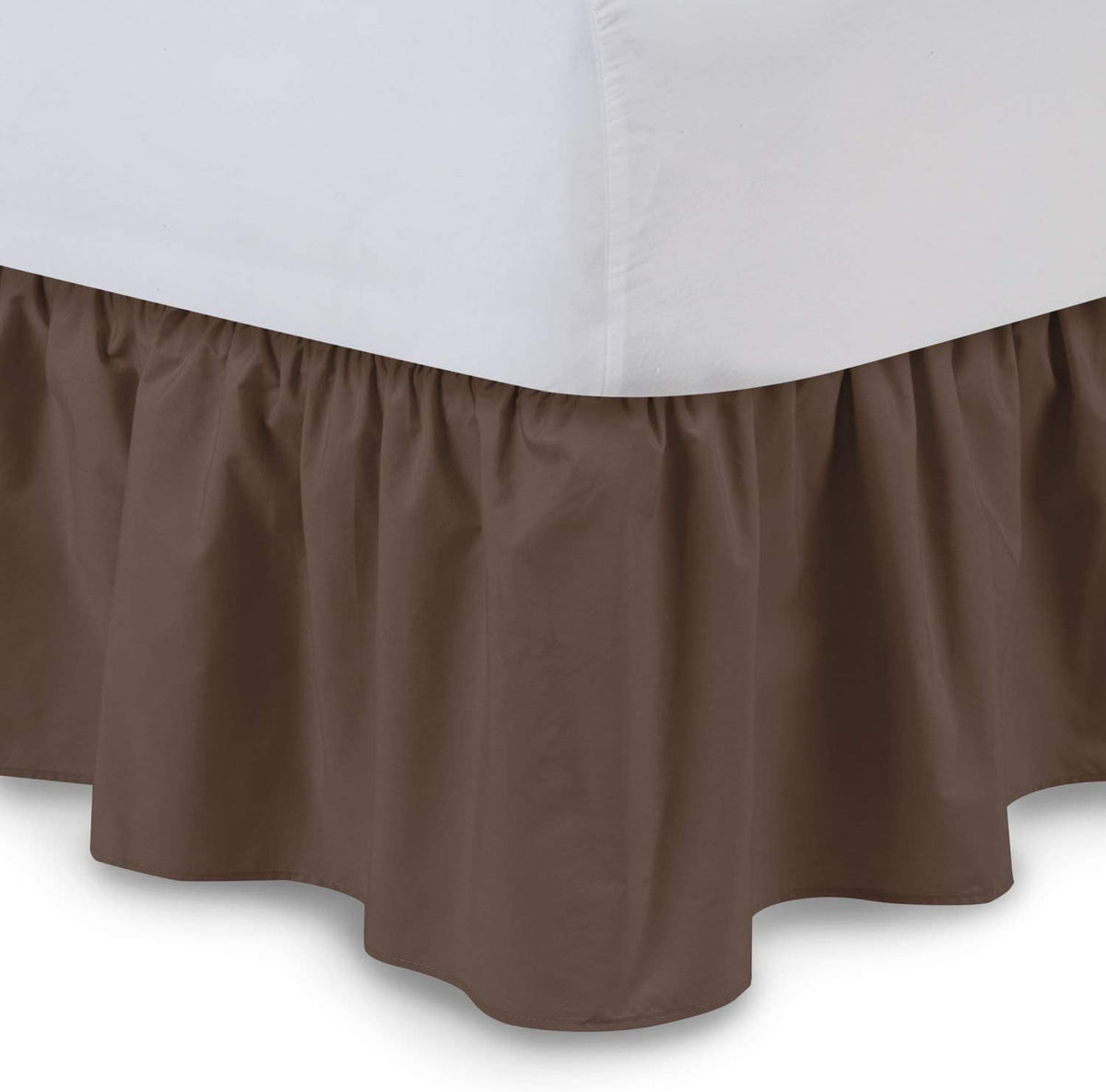 100% Cotton 800 Thread Count Ruffled Bed Skirt (Cal King, Royal Blue) 12 Inch Drop X405