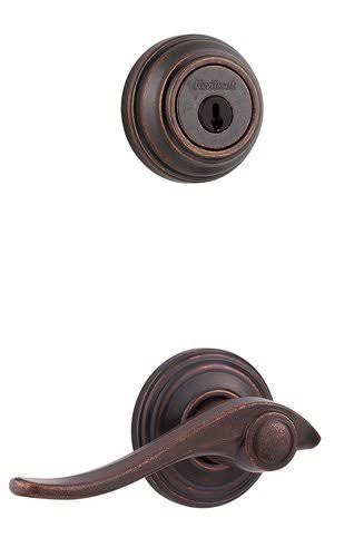 Right Hand Avalon Lever Interior Double Cylinder Handleset Trim Satin Nickel Finish H592