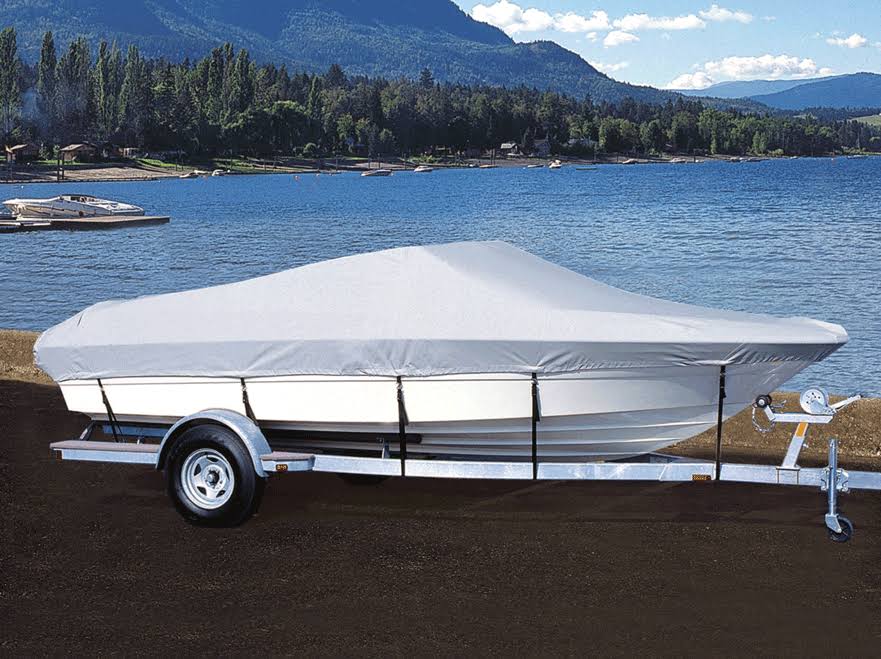 Pacific Blue Tri-Hull Boat Cover V8841