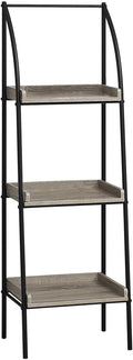Dark Taupe Black Metal Bookcase S85239