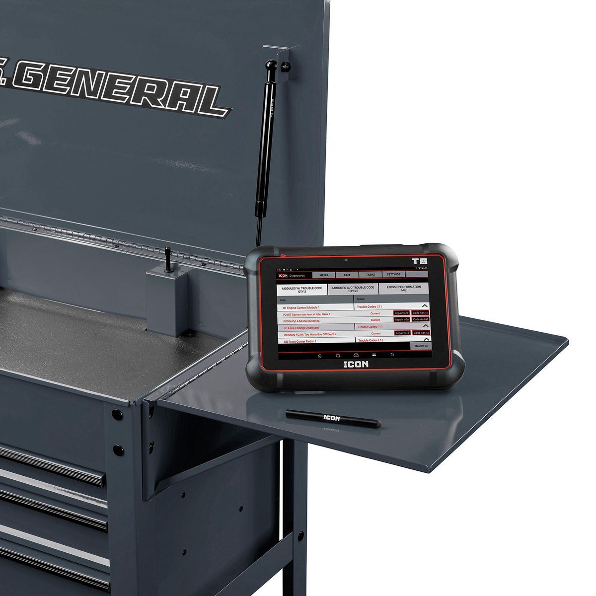 Slate Gray Folding Side Tray X371004