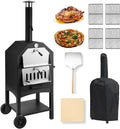 Wood-Fired Pizza Oven with Pizza Stone, Pizza Peel, Grill Rack and Waterproof Cover H3063