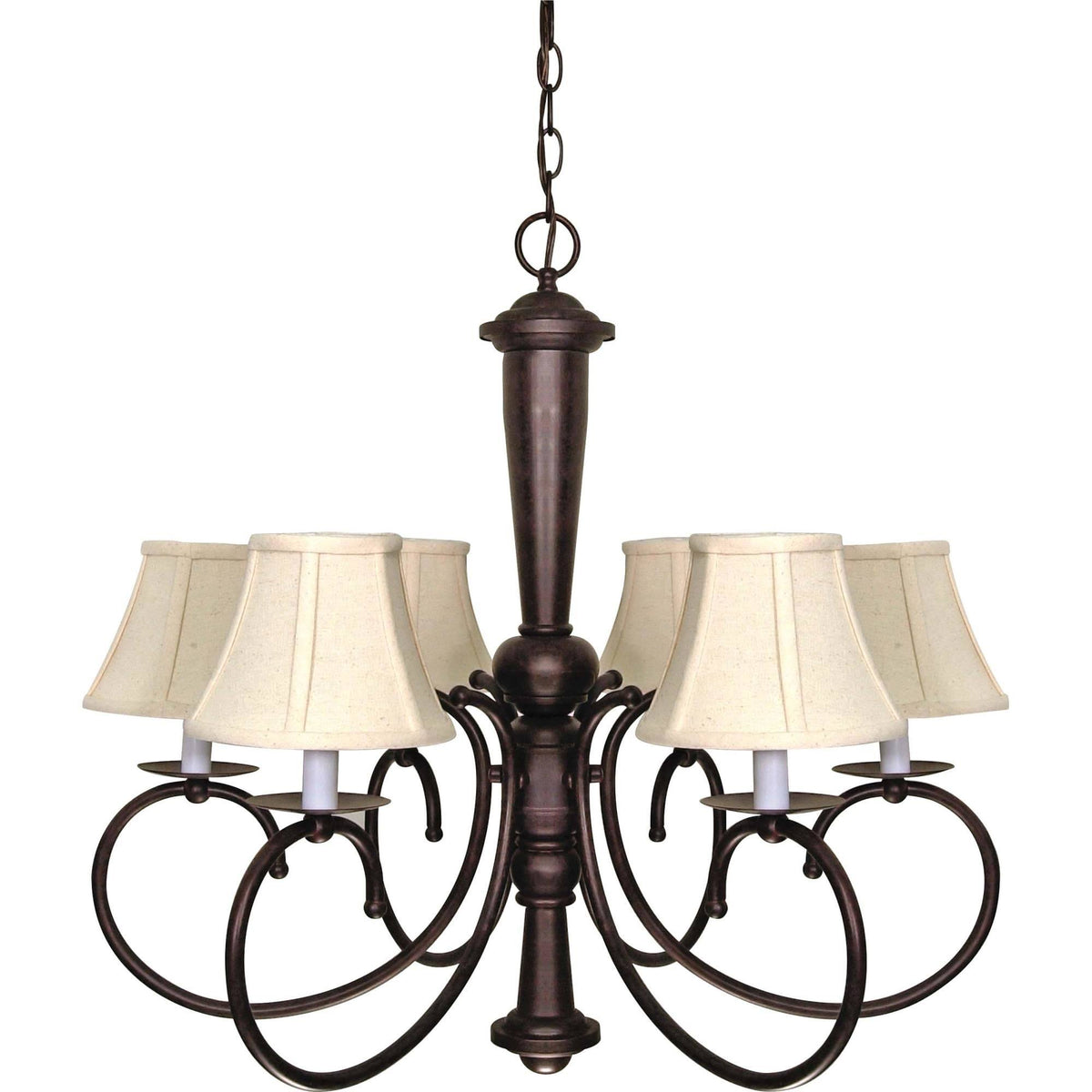 6 Light Old Bronze Chandelier M969