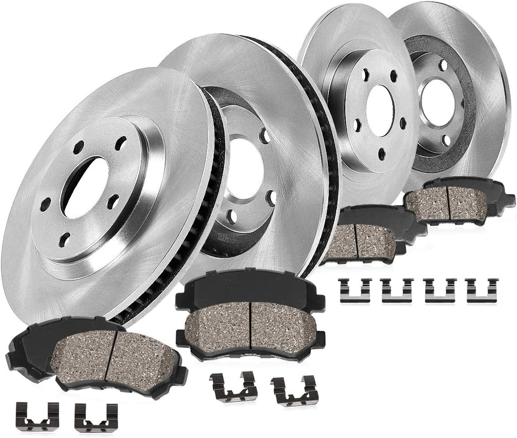Front and Rear Ceramic Brake Pads and Rotors D620673