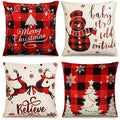 Christmas Pillow Covers 18x18 Inch Set of 4 Y968