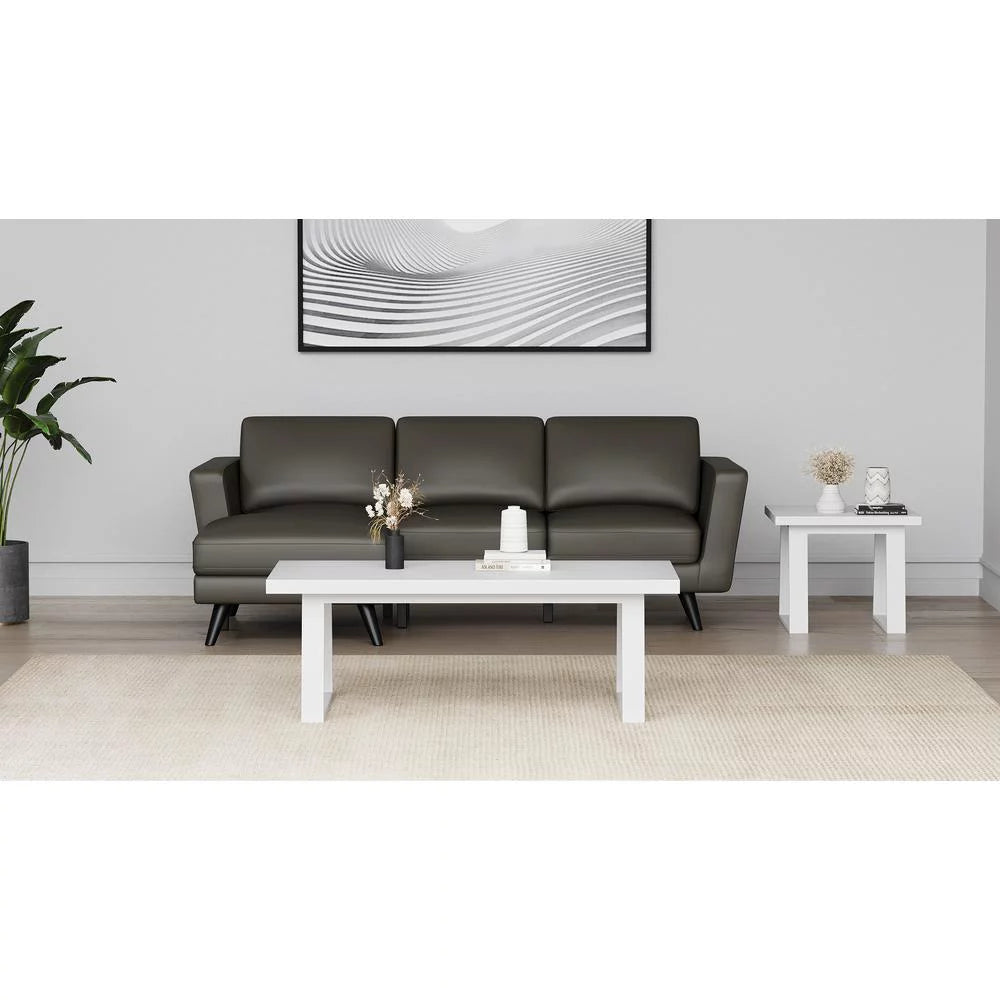 Modern Solid End Table 24x24 White Q30684