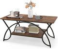 2-Tier Rectangular Faux Marble Coffee Table G990