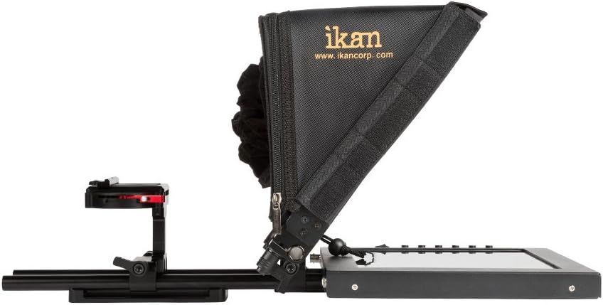 12-inch Portable Teleprompter Kit with Adjustable Glass Frame - Black R3768