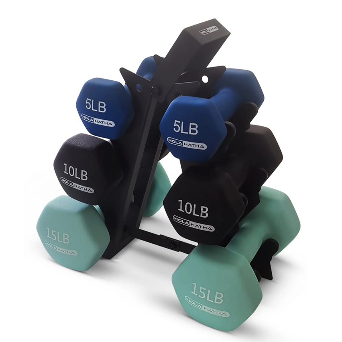 3, 5, and 8 Pound Dumbbell Hand Weight Set with Storage Rack X48044