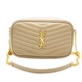 Beige Chevron Calfskin Mini Camera Bag S2824
