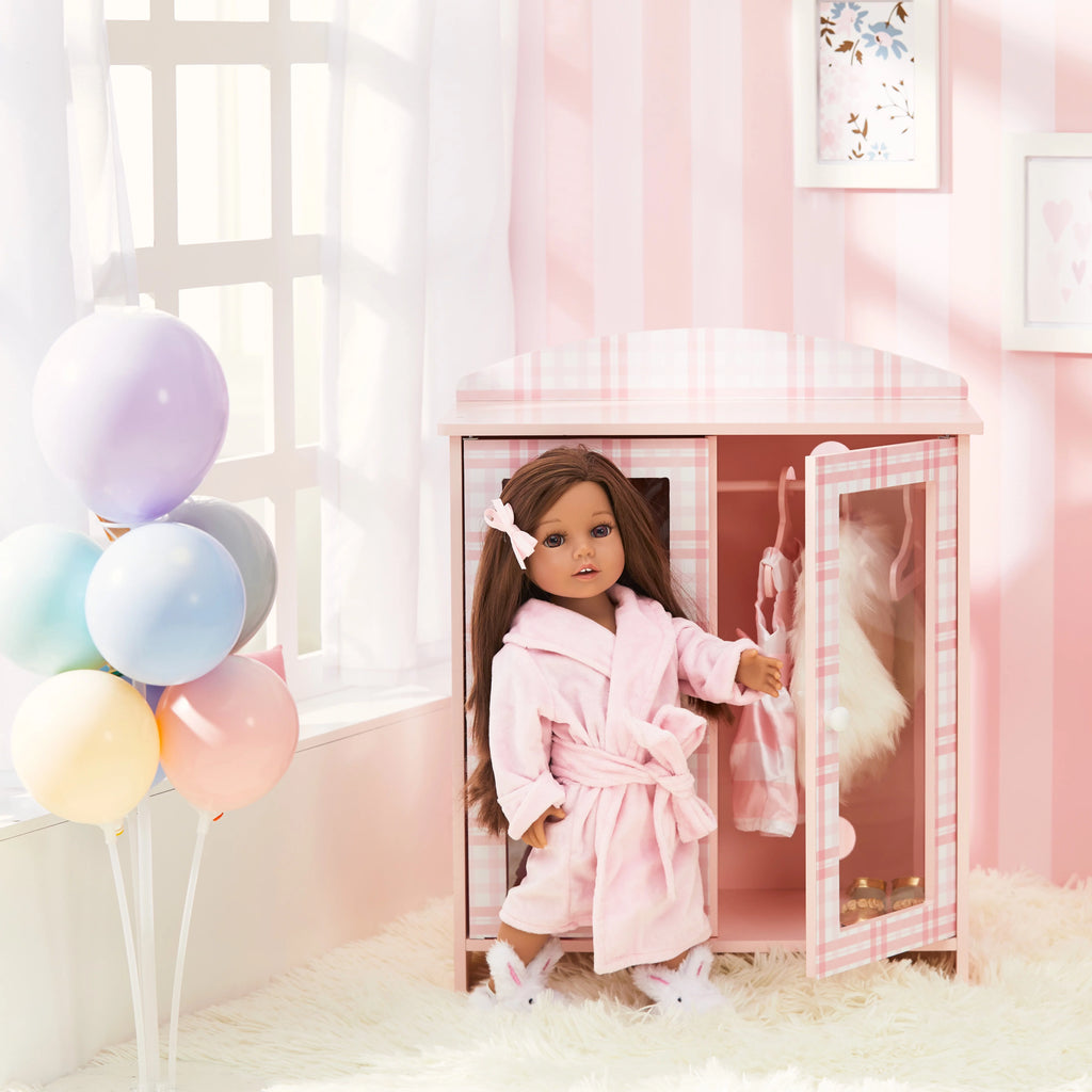Pink Doll Robe and Slippers D28101