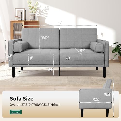 Beige Recliner Loveseat Sofa with Washable Cover F782986