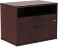 2-Drawer Low File Cabinet Credenza - Mahogany X242