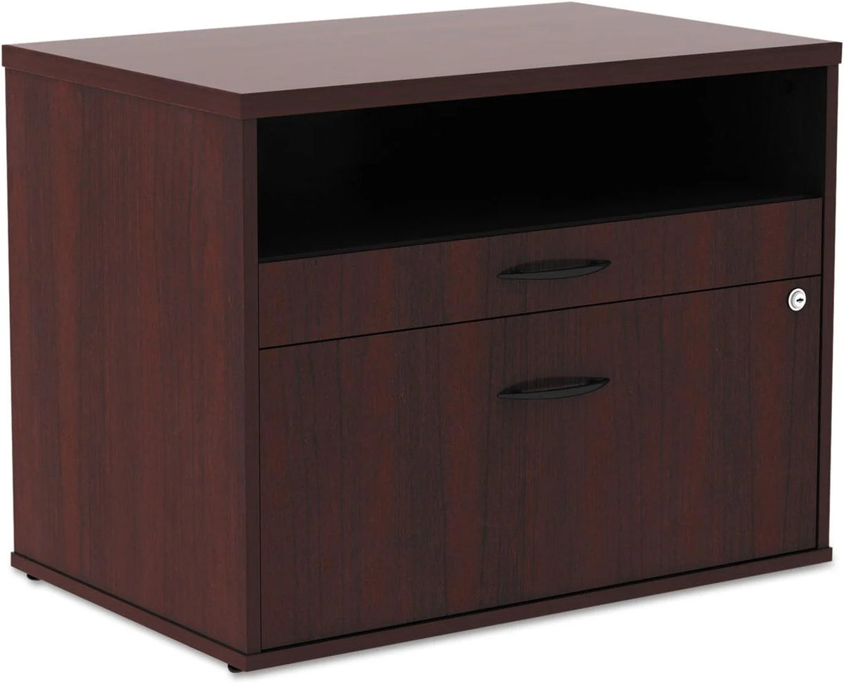 2-Drawer Low File Cabinet Credenza - Mahogany X242