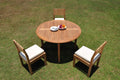 Grade-A Teak 4 Pc Outdoor Dining Set D8957