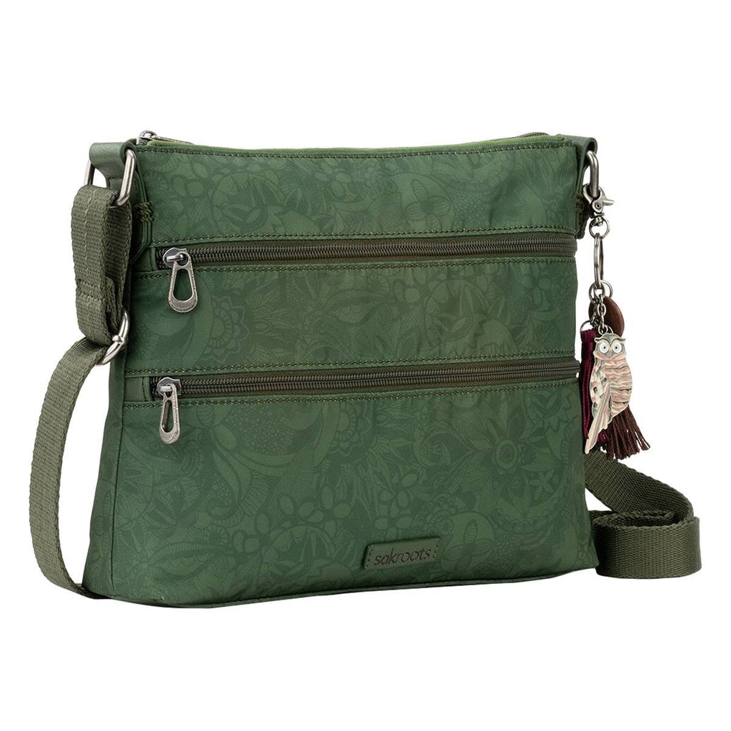 Olive Eco-Twill Crossbody Bag C7467