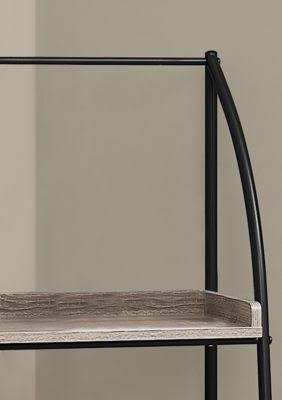 Dark Taupe Black Metal Bookcase S85239