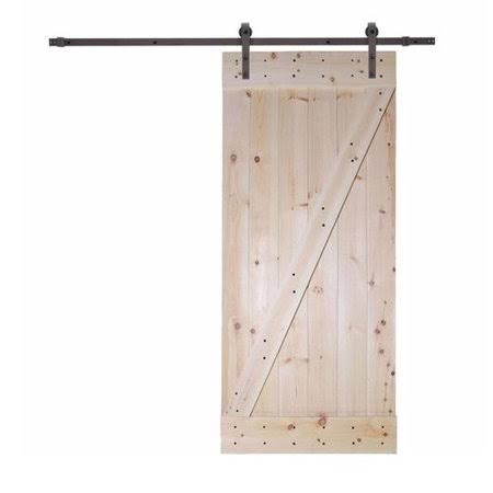 Knotty Barn Door with Installation Hardware Kit Q203