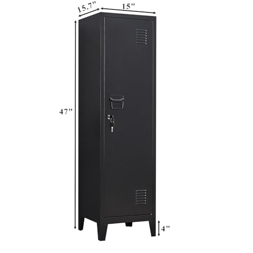 Metal Locker with Doors and Shelves B417