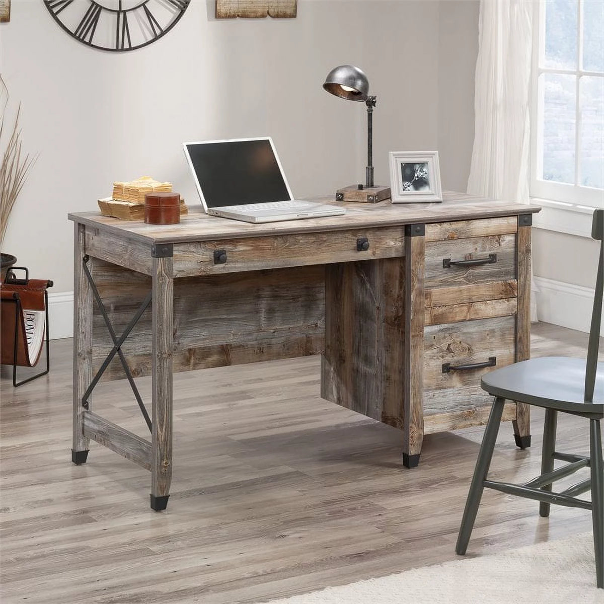 Single Pedestal Desk with Drawers O521094