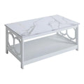 White Coffee Table with Shelf G3510