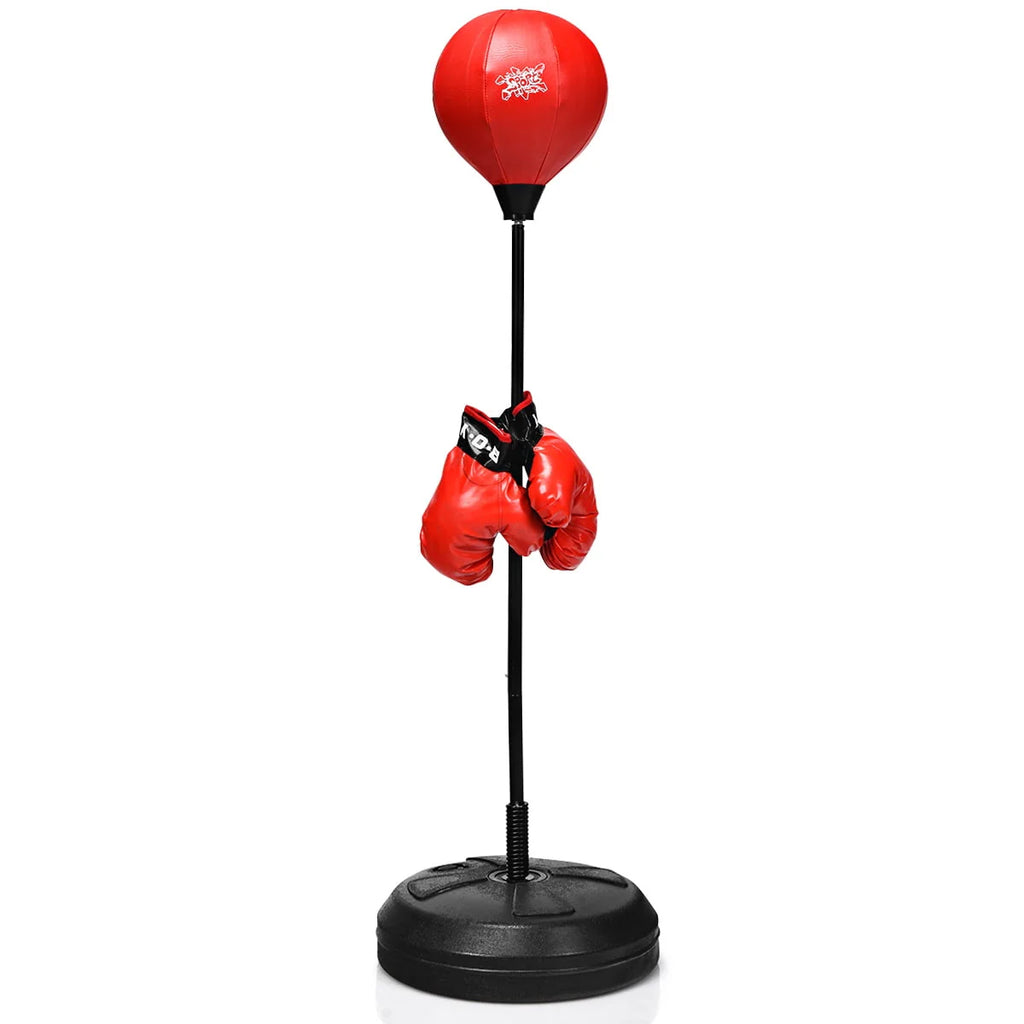 Boxing Punching Bag with Height Adjustable Stand and Boxing Gloves W3366