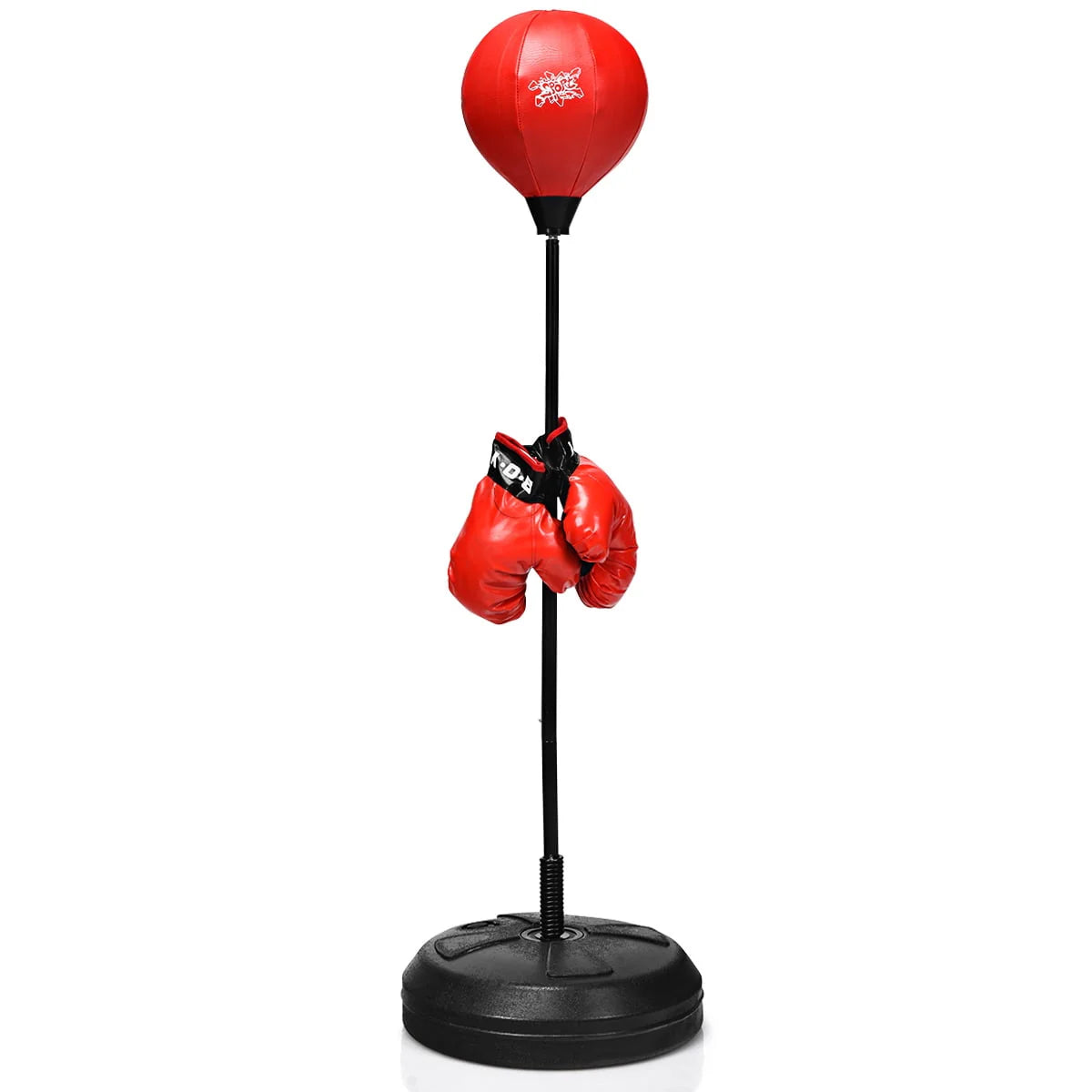 Boxing Punching Bag with Height Adjustable Stand and Boxing Gloves W3366