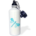 Blue Pointillism Dragonfly 21 oz Sports Water Bottle J655036