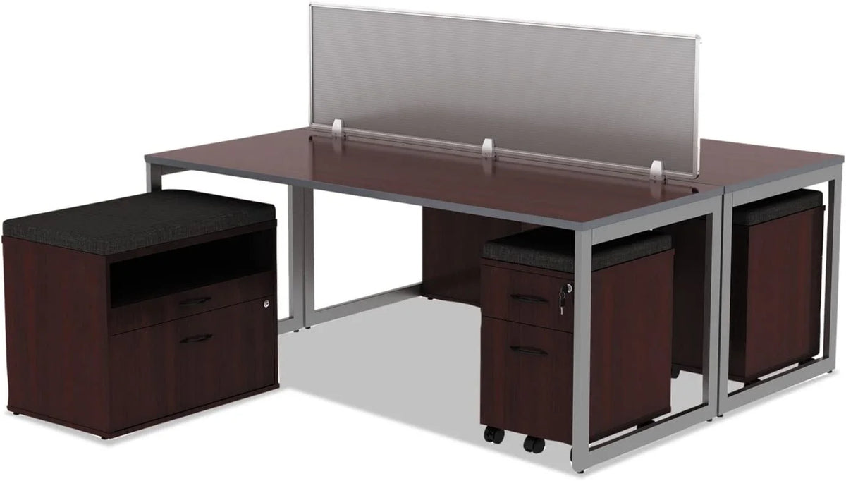 2-Drawer Low File Cabinet Credenza - Mahogany X242