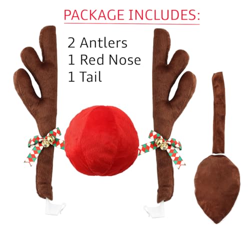 Reindeer Antlers for Cars with Nose and Tail F50179