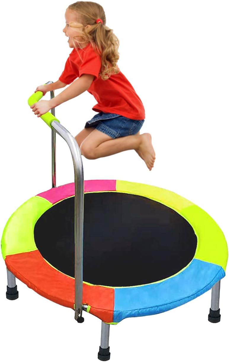 Folding Portable Kids Trampoline with Handle Y587783