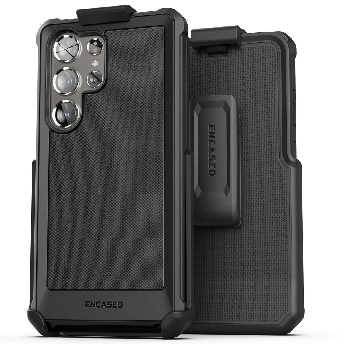 Falcon Belt Case with Holster Clip and Tempered Glass Screen Protector (Black) U541984