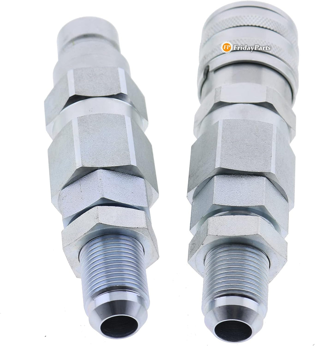1/2 Flat Face Hydraulic Quick Connect Coupler Set O334