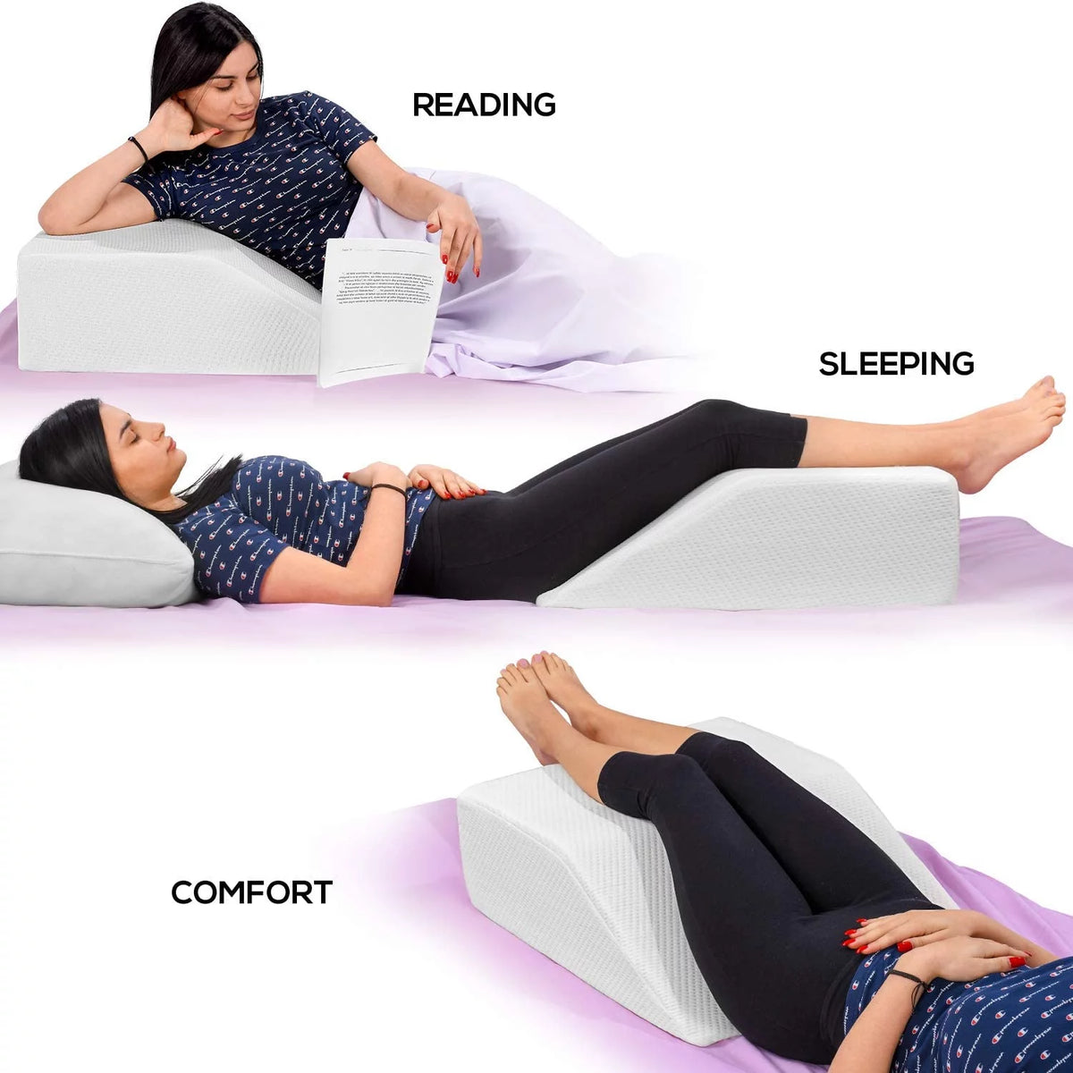 Memory Foam Leg Elevation Pillow with Washable Cover A5787