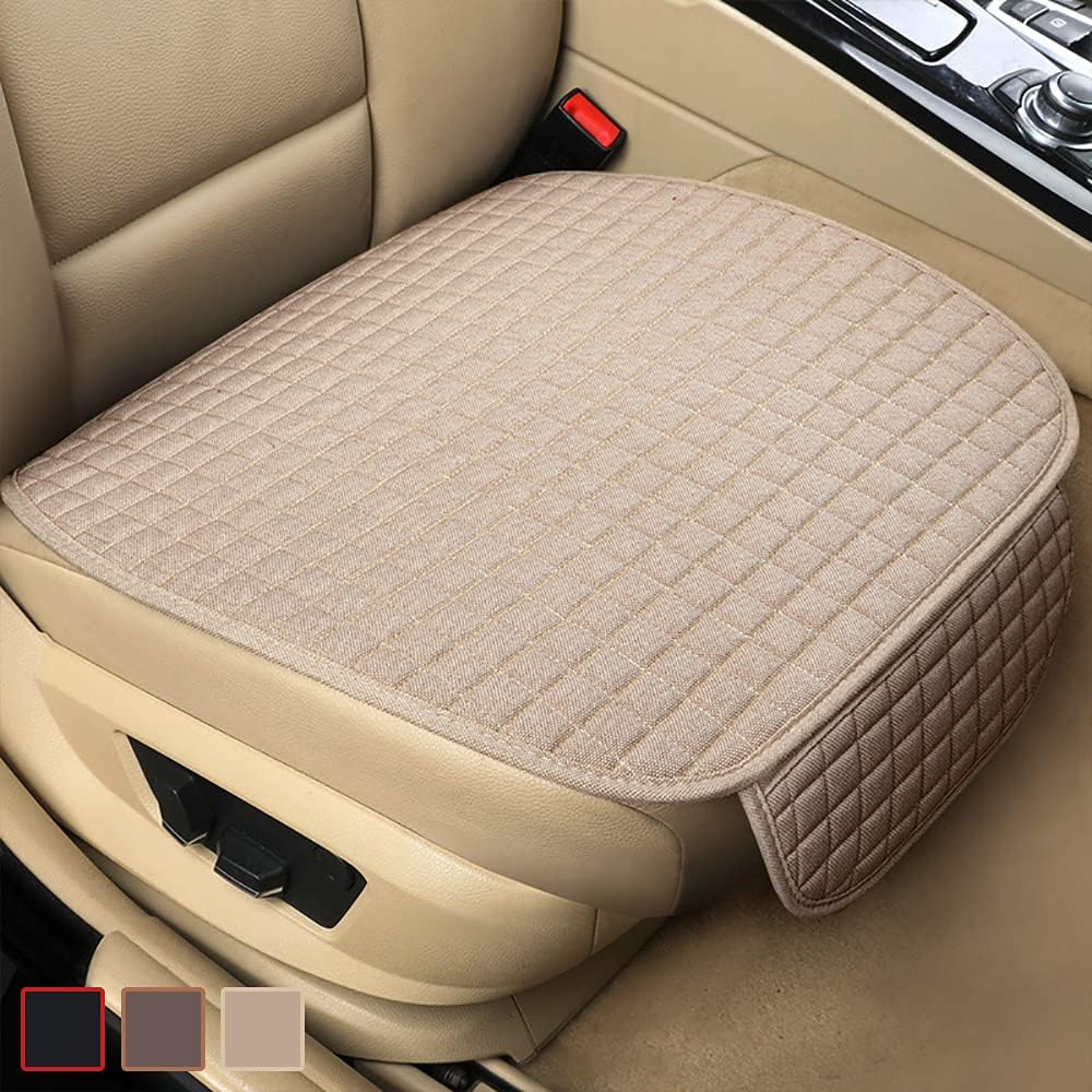 3 Pcs Universal Breathable Anti-Slip Car Seat Cover Cushion Set Beige D67600