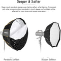 35inch/90cm Folding Deep Parabolic Umbrella Softbox with Grid Carry Bag U360