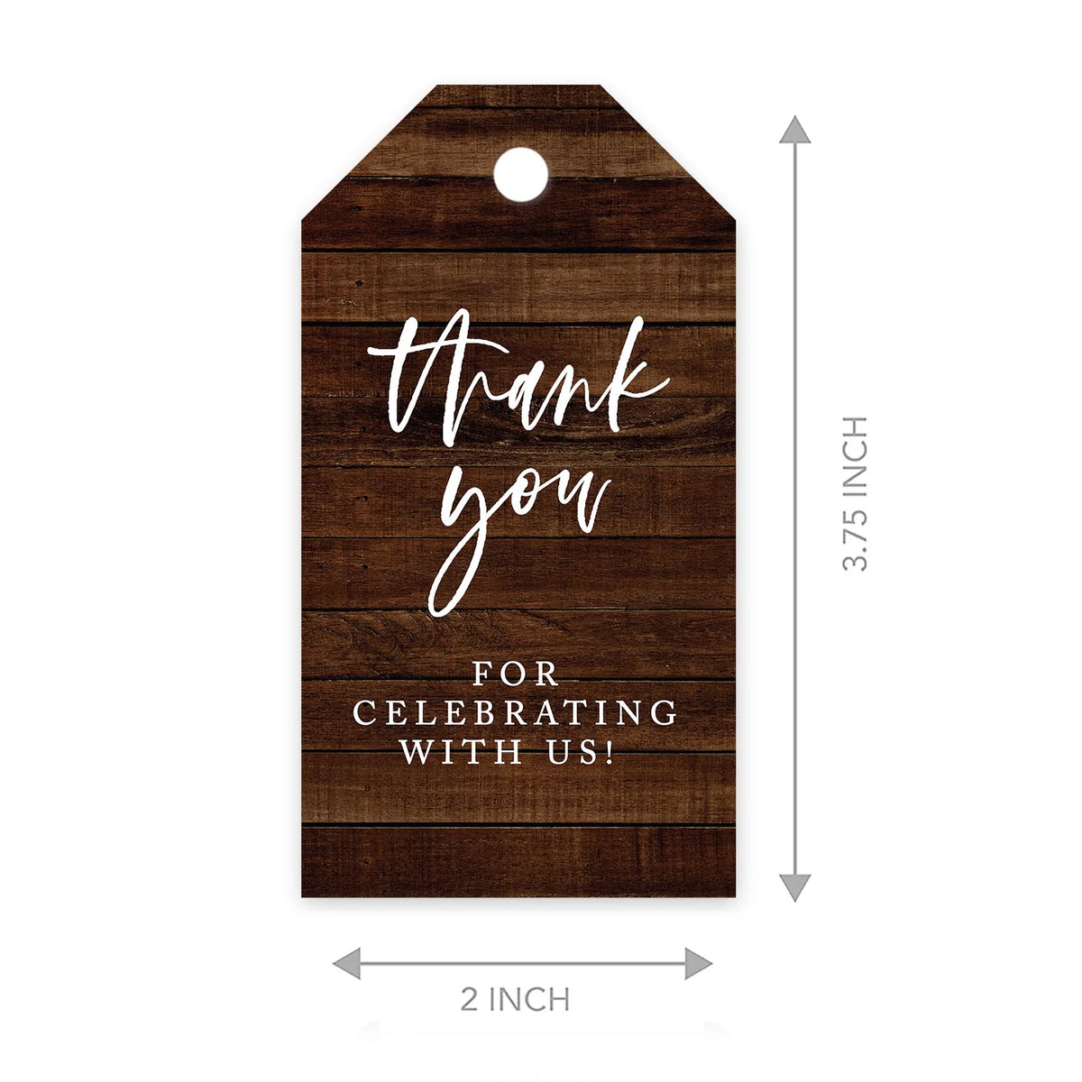 Rustic Wood Cardstock Gift Tags with Bakers Twine 100-Pk Z139871