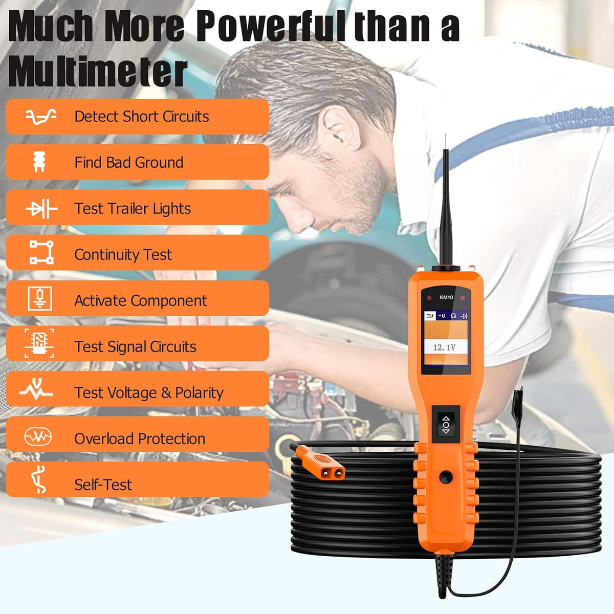 12V 24V Automotive Circuit Tester Electrical System Tool D173