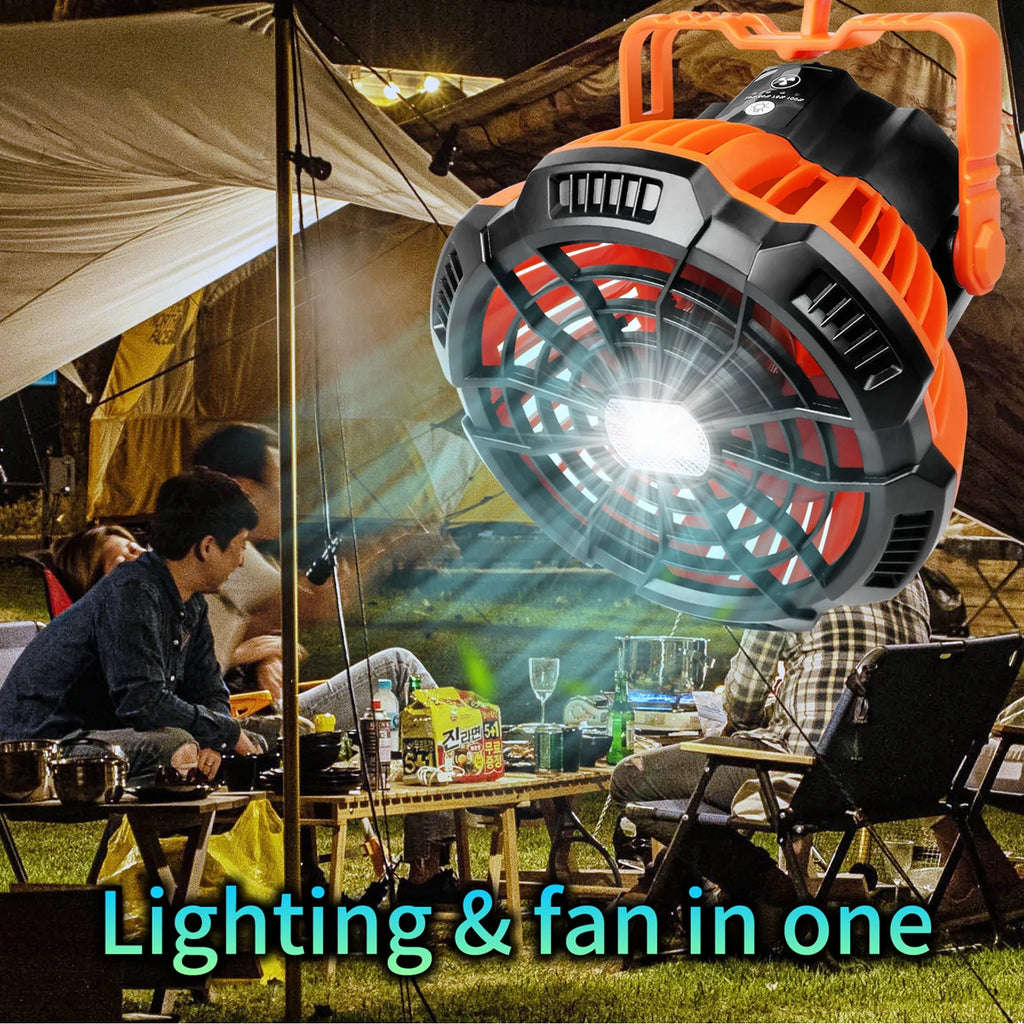 2-in-1 Camping Fan Lantern Power Bank J709