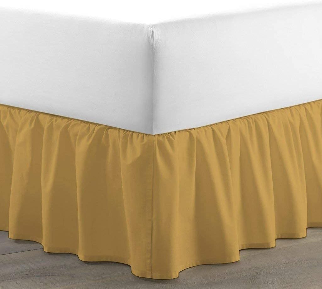 100% Cotton 800 Thread Count Ruffled Bed Skirt (Cal King, Royal Blue) 12 Inch Drop X405