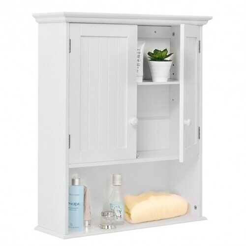 Gray Wall Mount Bathroom Storage Cabinet F24084