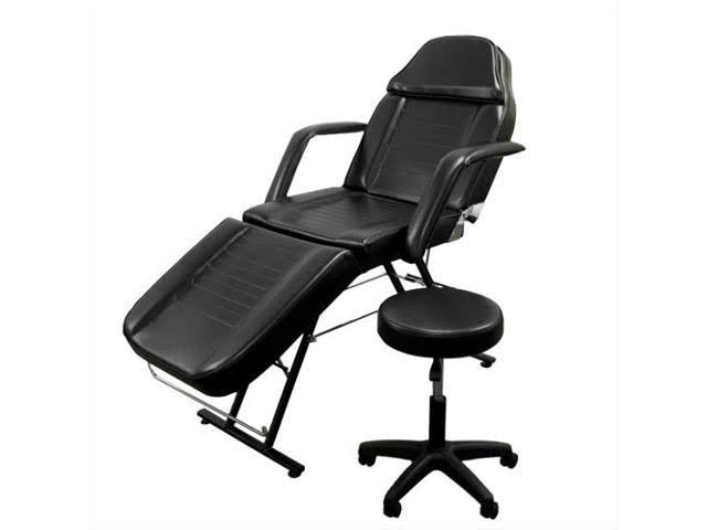 71in 3-Section Massage Bed Spa and Salon Facial Chair Tattoo Chair with Hydraulic Stool Q7321