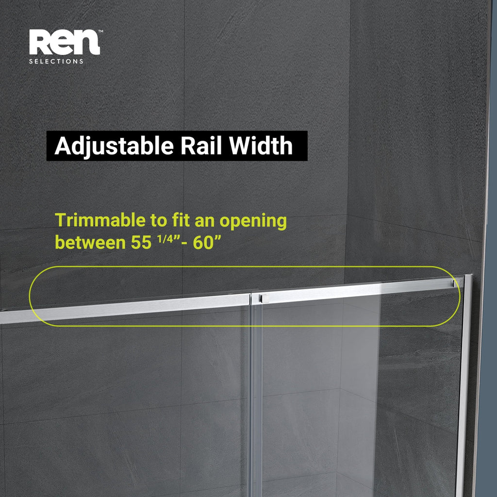 Sliding Shower Door with Satin Nickel Finish S9034