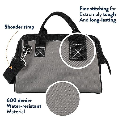 16 Inch Wide Mouth Tool Bag with 21 Pockets P849383