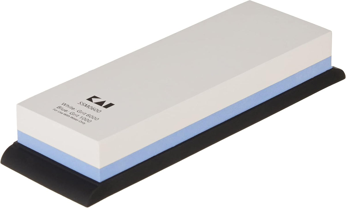 1000 and 6000 Grit Whetstone, Rubber Base, Pack of 2 O59924