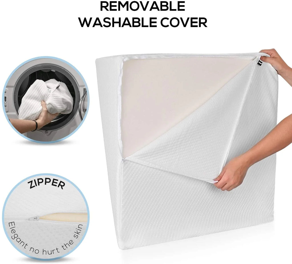 Memory Foam Leg Elevation Pillow with Washable Cover A5787