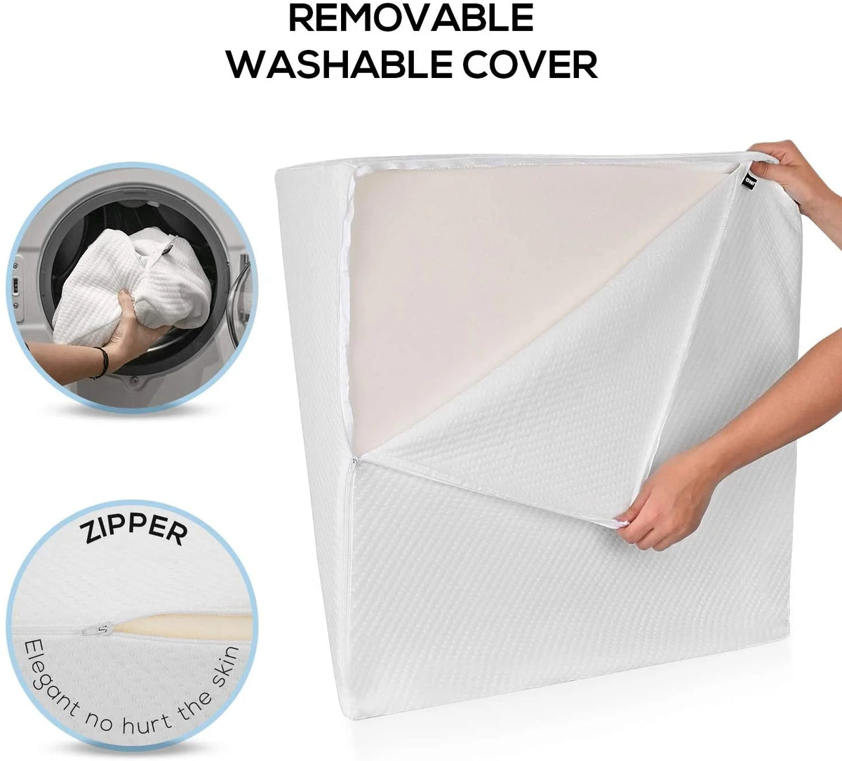 Memory Foam Leg Elevation Pillow with Washable Cover A5787