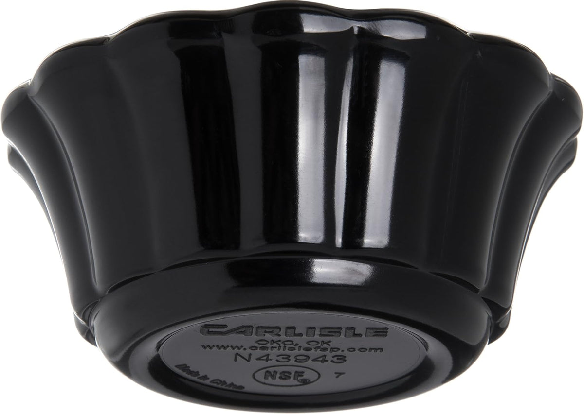 Black Melamine Scalloped Ramekin, 2 oz, Pack of 48 E658615