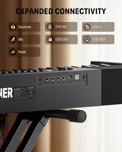88 Key Weighted Full Size Digital Piano with Stand and Sustain Pedal B7831