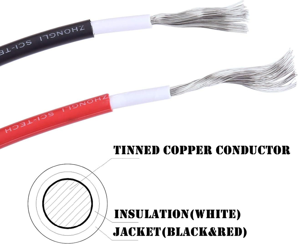 50 Feet 10AWG Solar Extension Cable with Female and Male Connector Q480